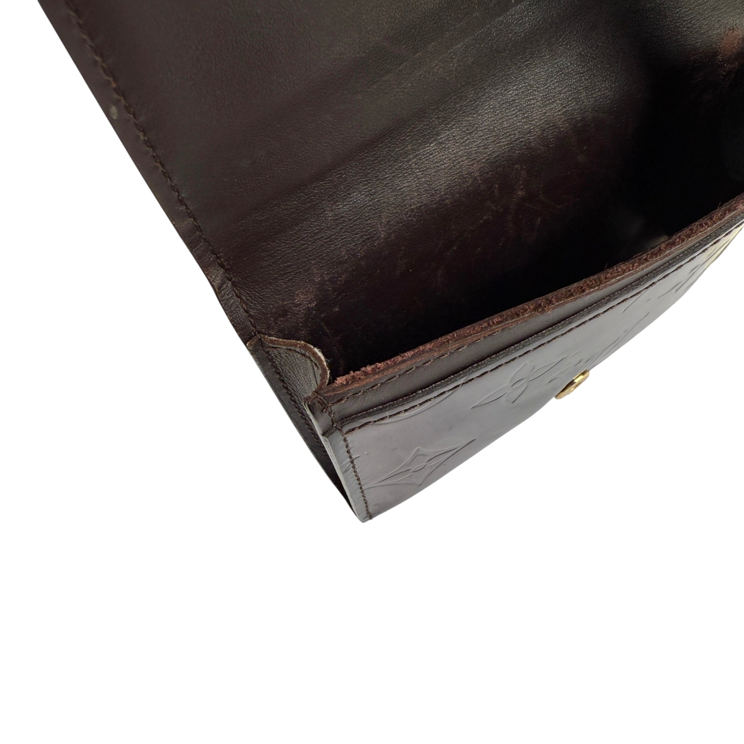 Pre-owned Louis Vuitton Amarante Monogram Vernis Card Holder