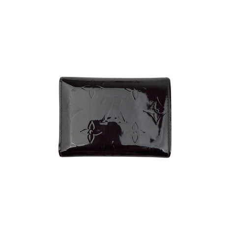 Pre-owned Louis Vuitton Amarante Monogram Vernis Card Holder back view
