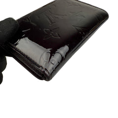 Pre-owned Louis Vuitton Amarante Monogram Vernis Card Holder
