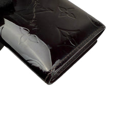 Pre-owned Louis Vuitton Amarante Monogram Vernis Card Holder