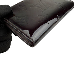 Pre-owned Louis Vuitton Amarante Monogram Vernis Card Holder