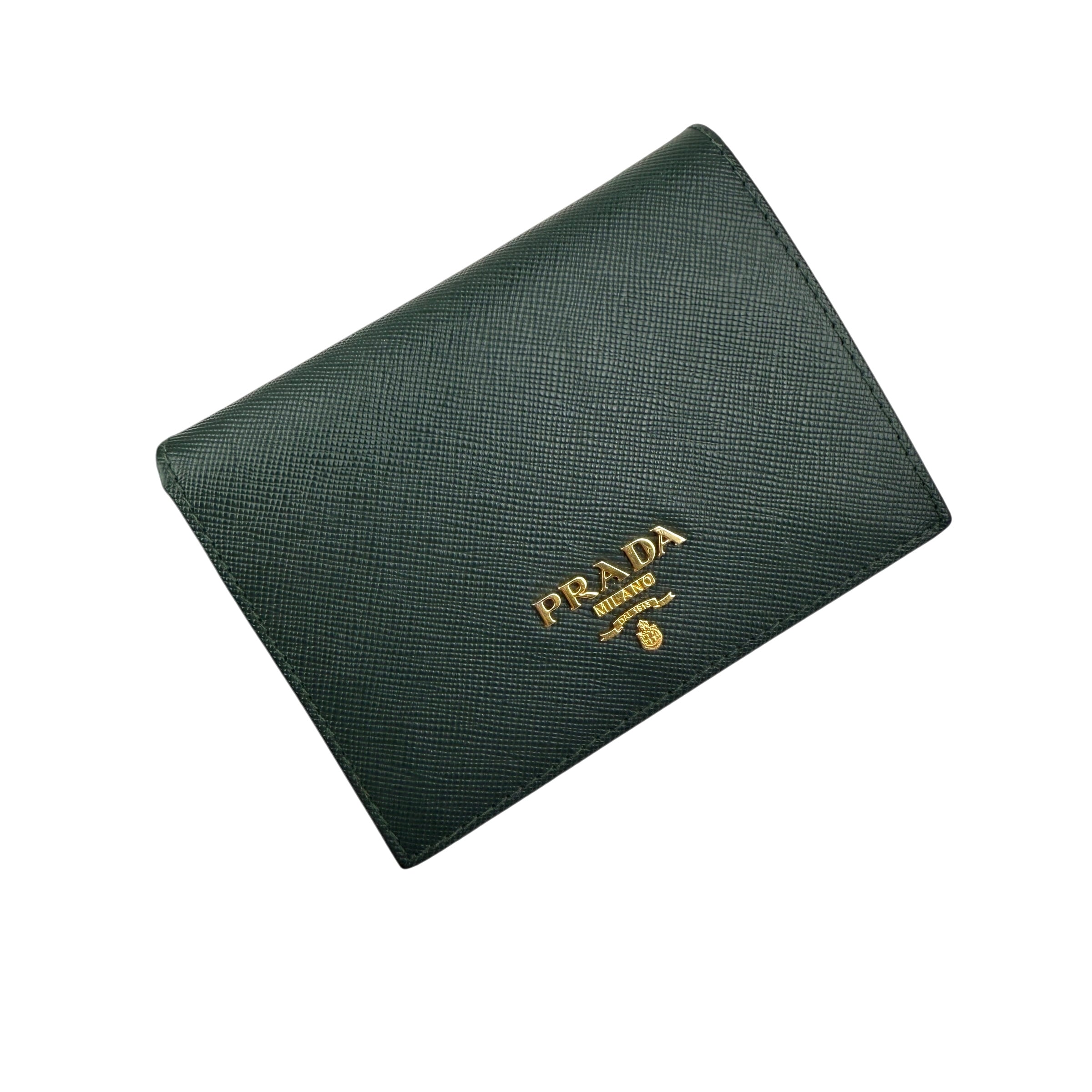 Pre-owned Prada Small Saffiano Leather Wallet wallet