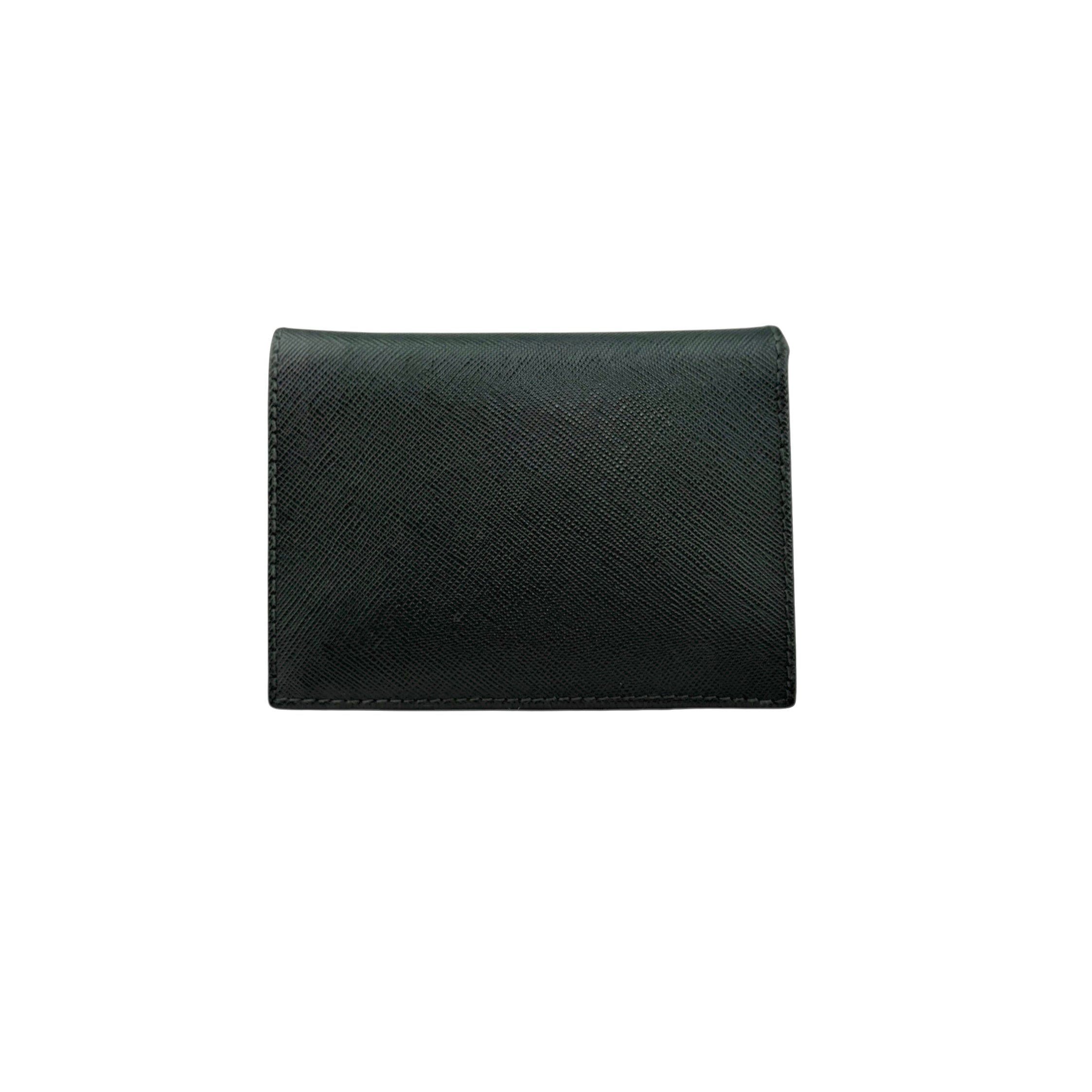 Pre-owned Prada Small Saffiano Leather Wallet wallet back view