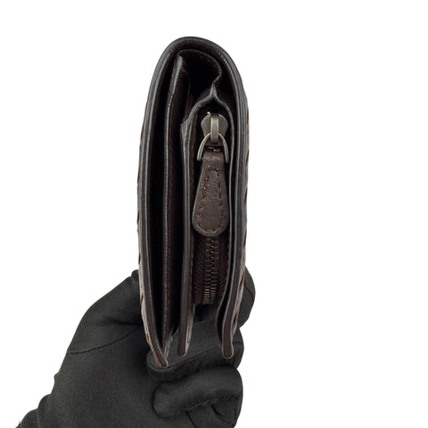 Pre-owned Bottega Veneta Intrecciato Nappa Leather French Flap Wallet wallet