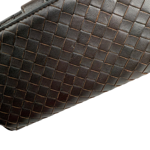 Pre-owned Bottega Veneta Intrecciato Nappa Leather French Flap Wallet wallet