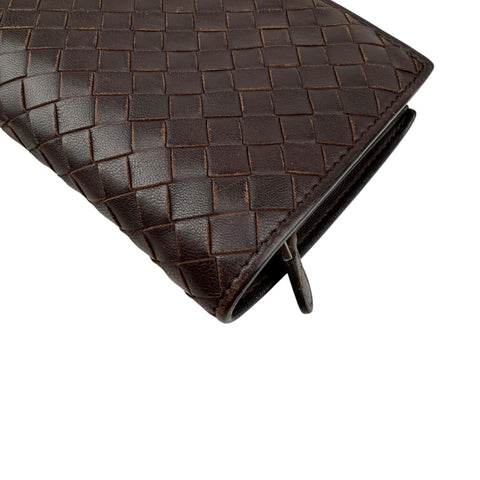 Pre-owned Bottega Veneta Intrecciato Nappa Leather French Flap Wallet wallet