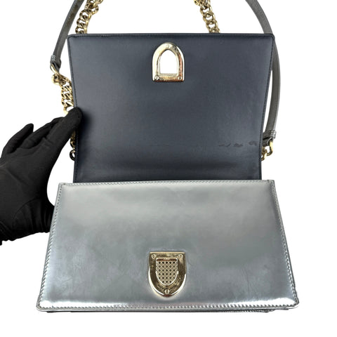 Christian Dior Diorama Metallic Micro Cannage Patent Bag