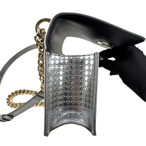Christian Dior Diorama Metallic Micro Cannage Patent Bag
