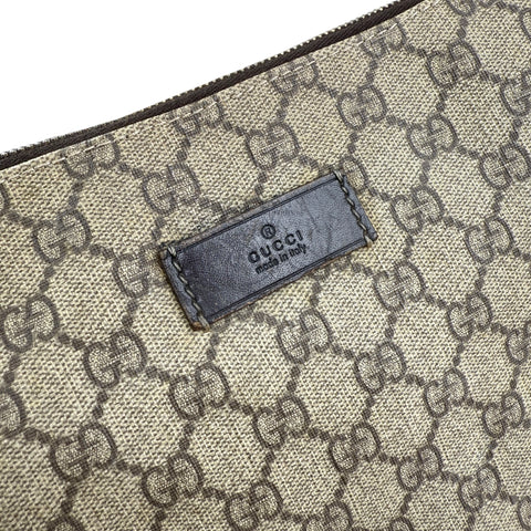 Pre-owned gucci beige gg supreme coated canvas baby diaper bag front