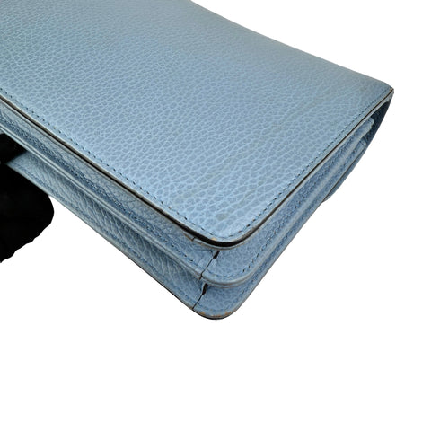 Gucci Light Blue Calfskin Leather Interlocking G Shoulder Bag