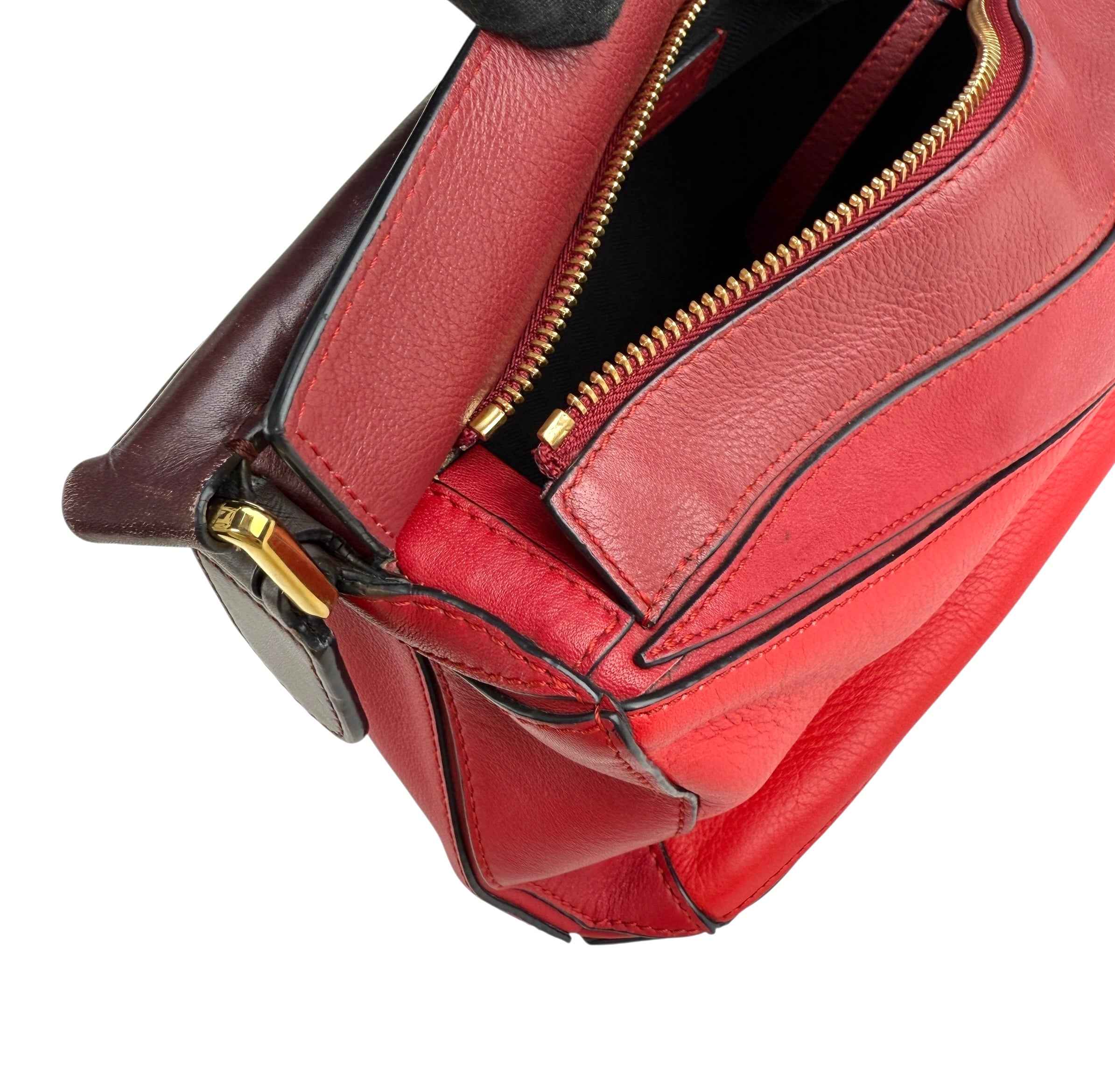 Loewe Medium Tricolor Calfskin Puzzle satchel