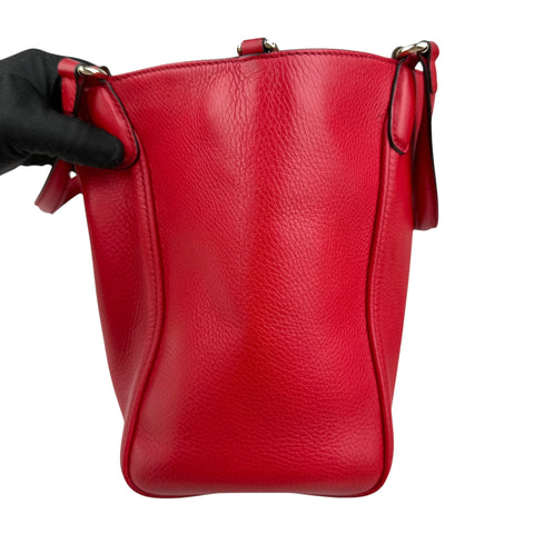 Gucci Soho Red Leather Handbag Shoulder Bag Crossbody