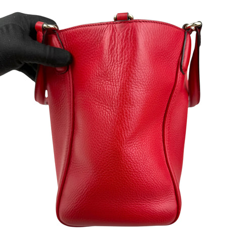 Gucci Soho Red Leather Handbag Shoulder Bag Crossbody