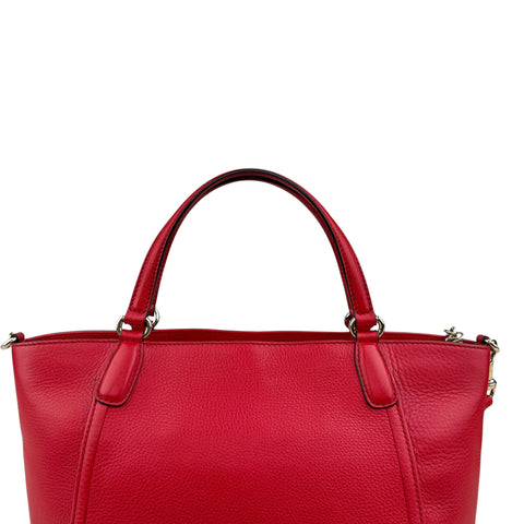 Gucci Soho Red Leather Handbag Shoulder Bag Crossbody
