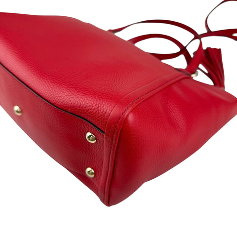 Gucci Soho Red Leather Handbag Shoulder Bag Crossbody