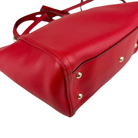 Gucci Soho Red Leather Handbag Shoulder Bag Crossbody