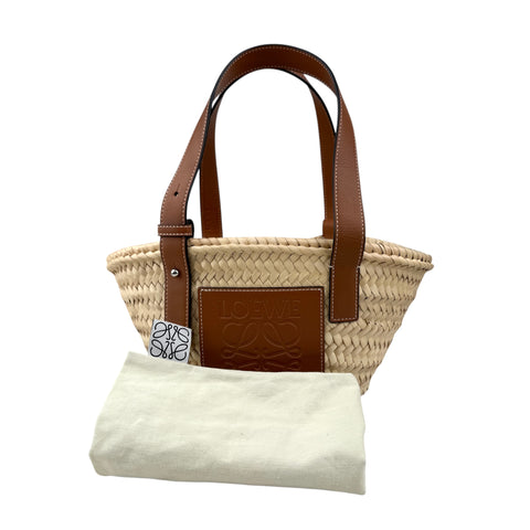 Loewe leather-trimmed basket tote