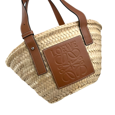 Loewe leather-trimmed basket tote