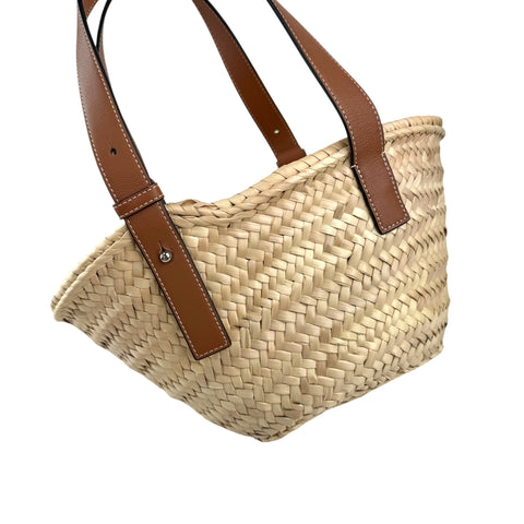 Loewe leather-trimmed basket tote