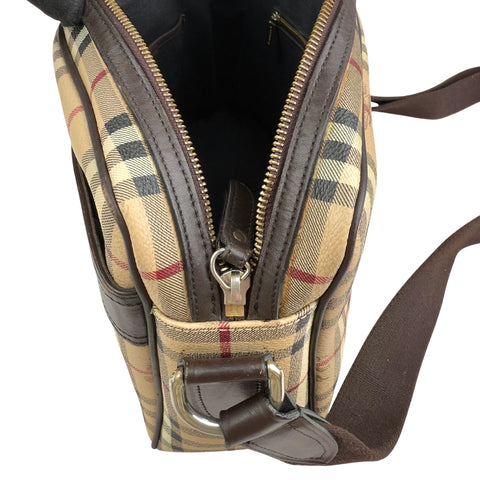 Pre-owned burberry house check shoulder bag front