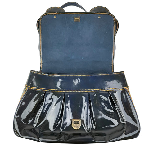 Fendi Black Patent Leather B Bag