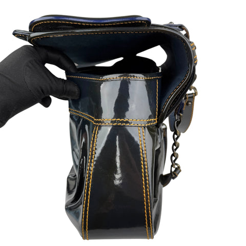 Fendi Black Patent Leather B Bag