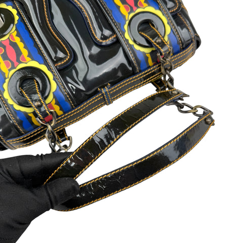 Fendi Black Patent Leather B Bag