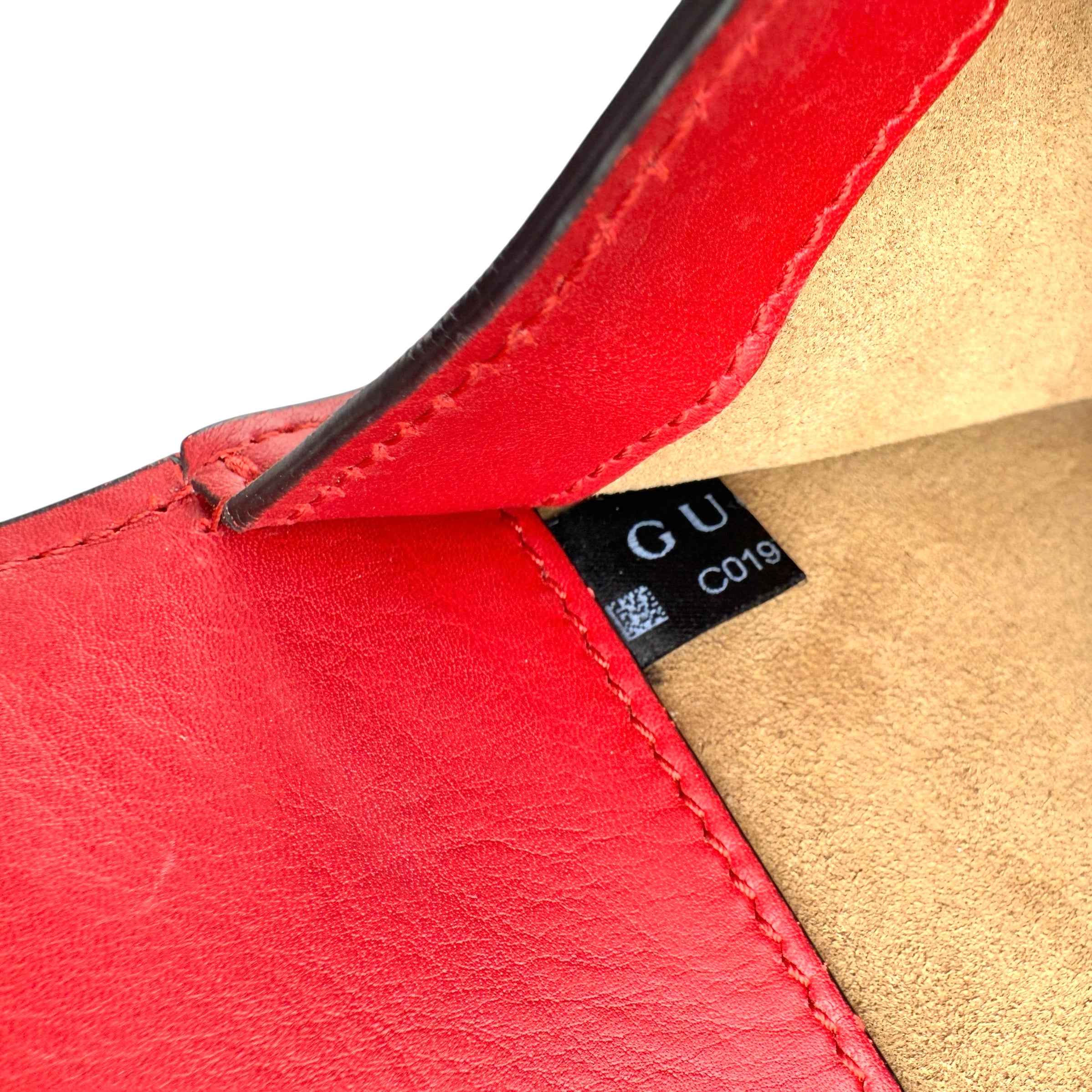 Gucci Beige/Red GG Coated Canvas Supreme and Leather Arabesque Medium Dionysus Bag