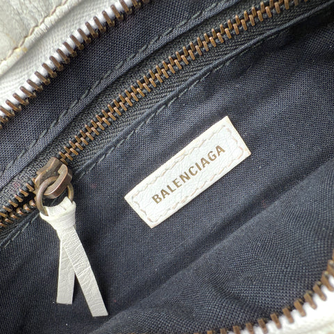 Balenciaga Agneau Graffiti All Over Classic Hardware Mini City White Multicolor