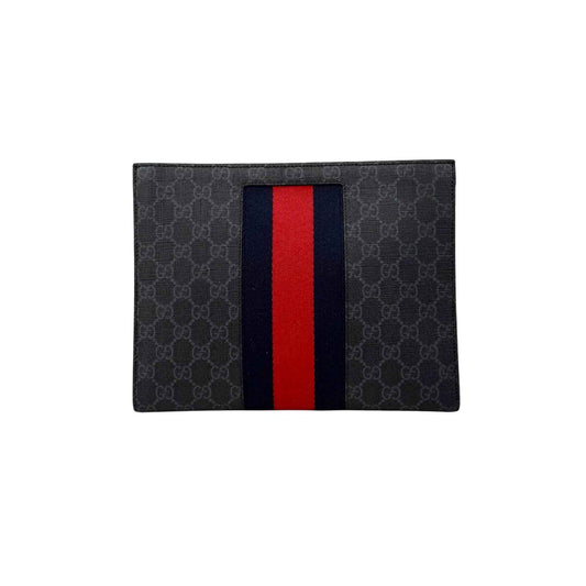 Gucci GG Supreme Web Zipped Pouch
