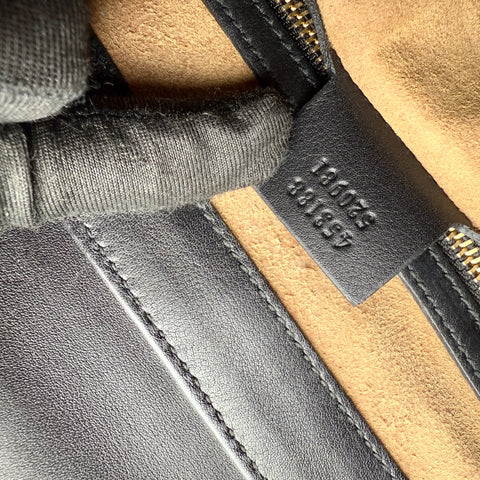 Gucci GG Supreme Monogram Calfskin Padlock Top Handle Bag