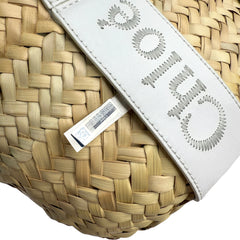 Pre-owned chloe sense raffia tote bag front