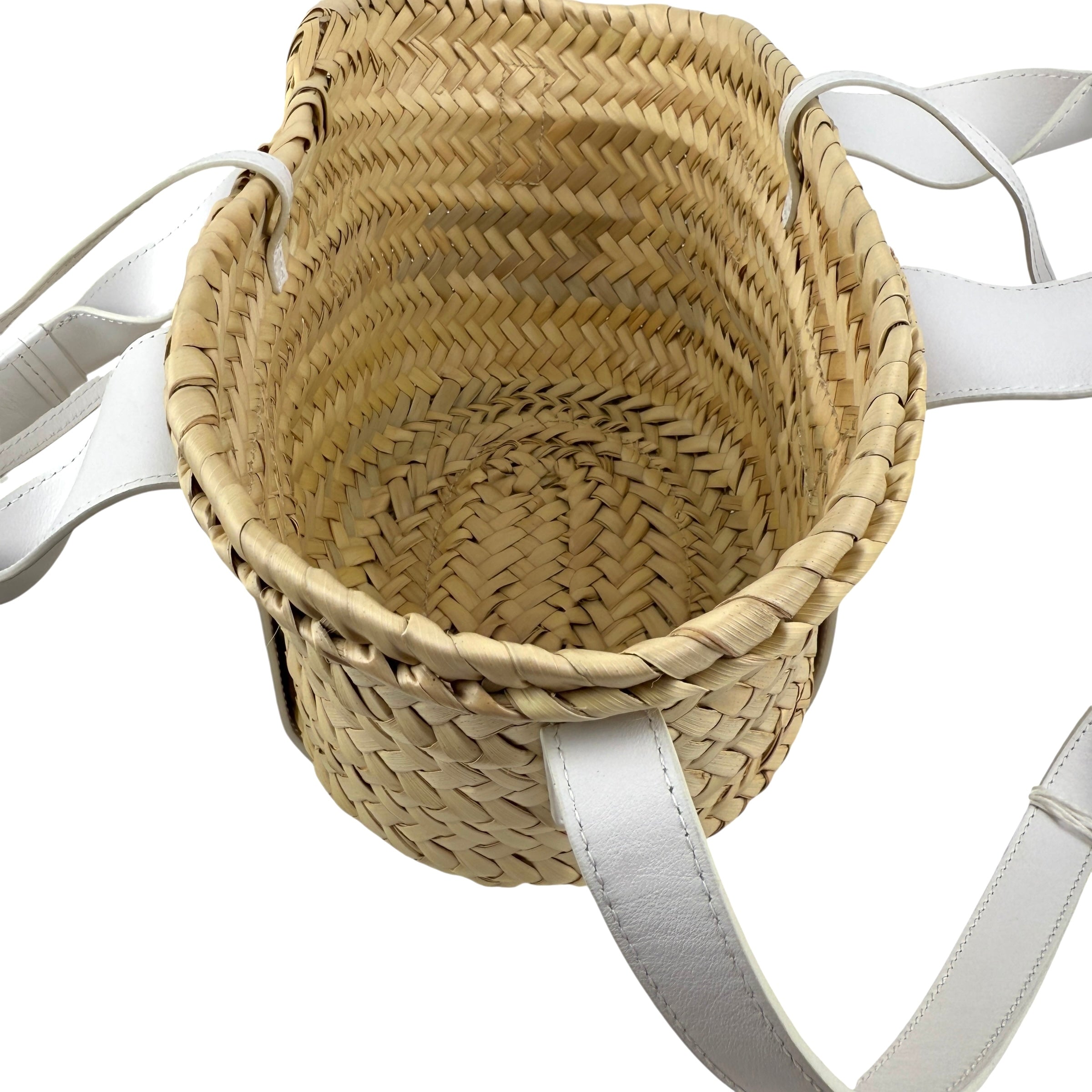 Pre-owned chloe sense raffia tote bag front