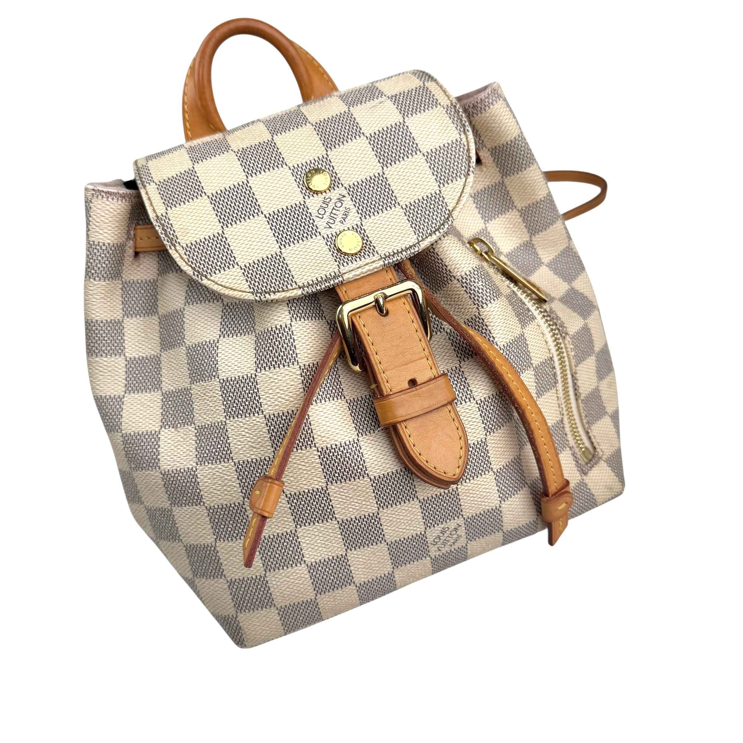 Louis Vuitton Damier Azur Canvas Sperone Backpack Bag