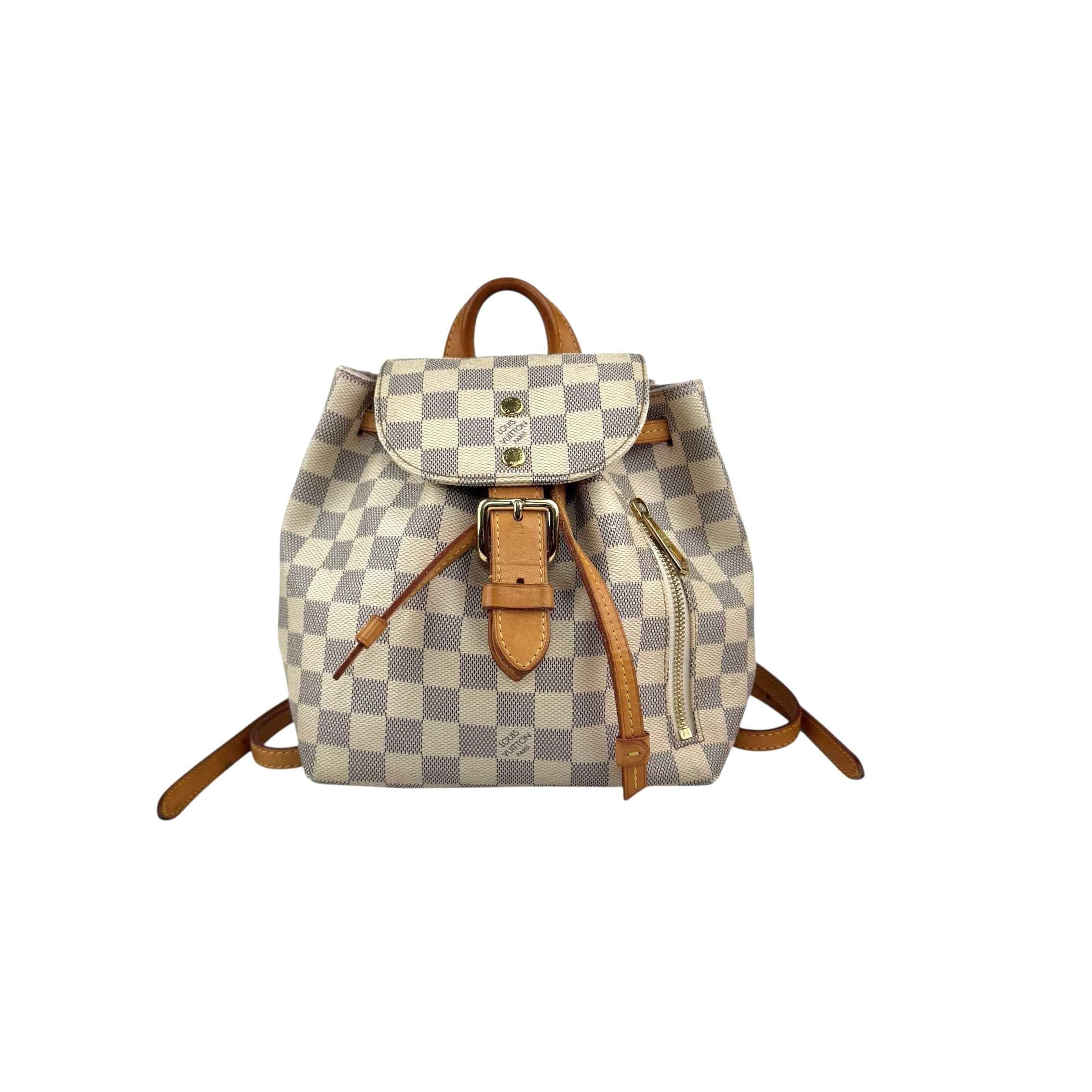 Louis Vuitton Damier Azur Canvas Sperone Backpack Bag