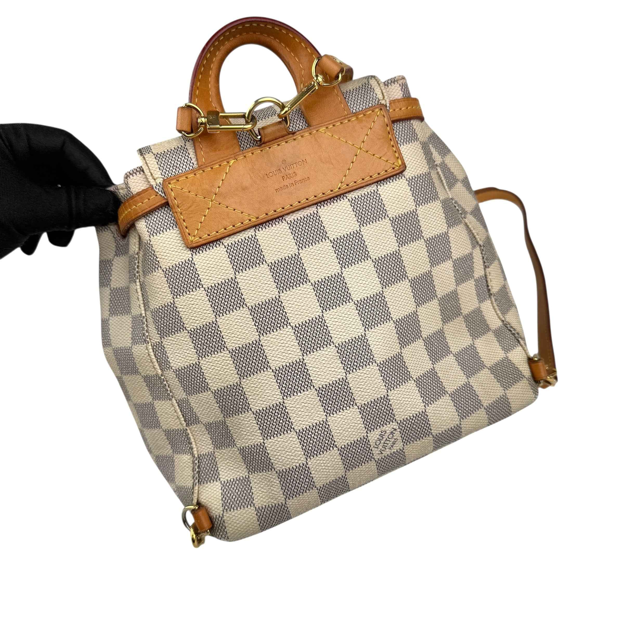 Louis Vuitton Damier Azur Canvas Sperone Backpack Bag