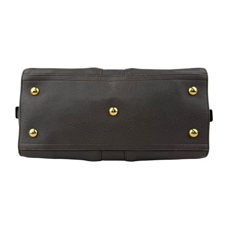 Pre-owned Saint Laurent Grey Calfskin Leather Cabas Chyc bag