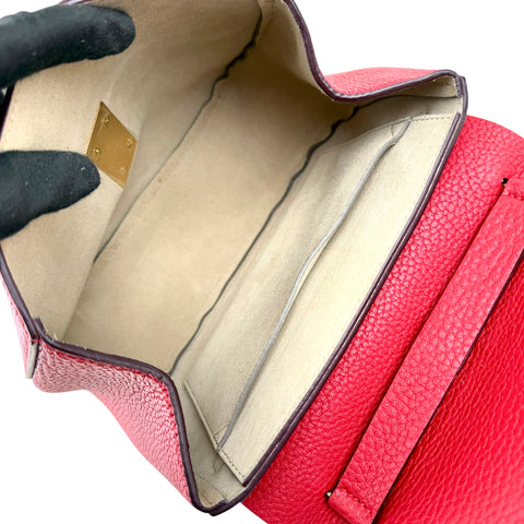 Pre-owned Chloé Chloe Red Pebbled Leather Drew bag