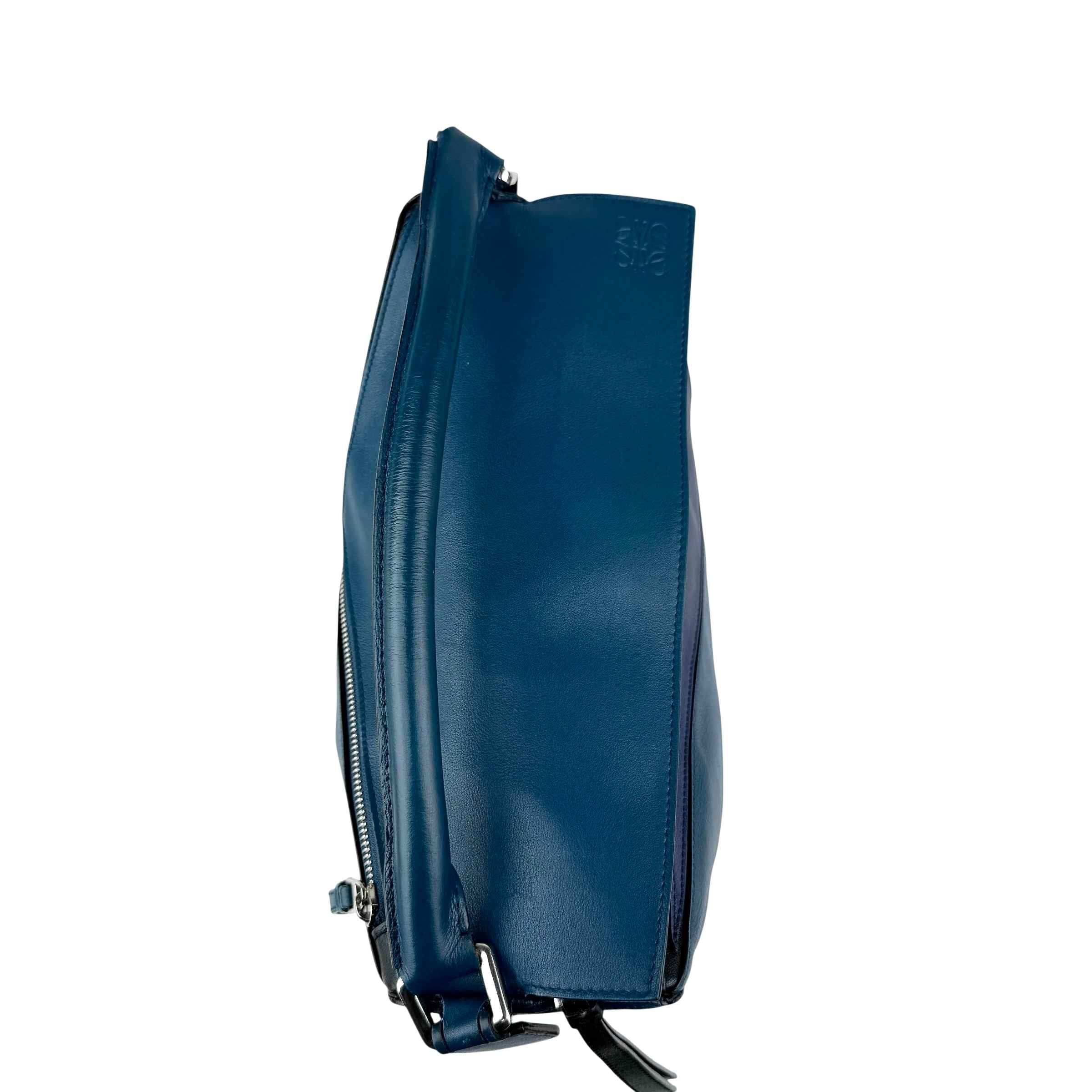 Loewe Calfskin Colorblock Medium Puzzle Bag Blue