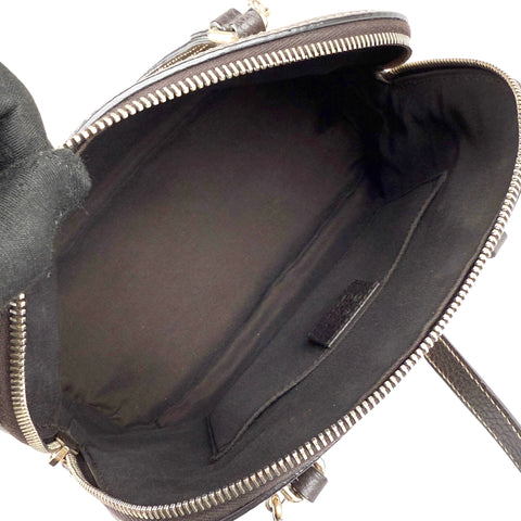 Gucci Brown GG Crystal Canvas Dome Handbag Small