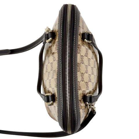Gucci Brown GG Crystal Canvas Dome Handbag Small