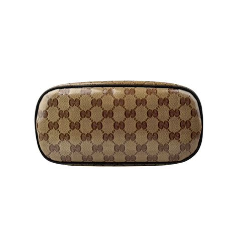 Gucci Brown GG Crystal Canvas Dome Handbag Small