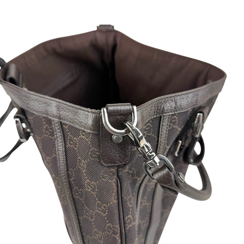 Gucci GG Denim Abbey D Ring satchel