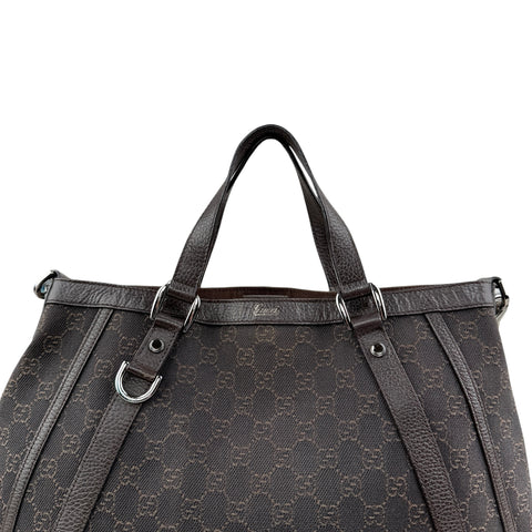 Gucci GG Denim Abbey D Ring satchel