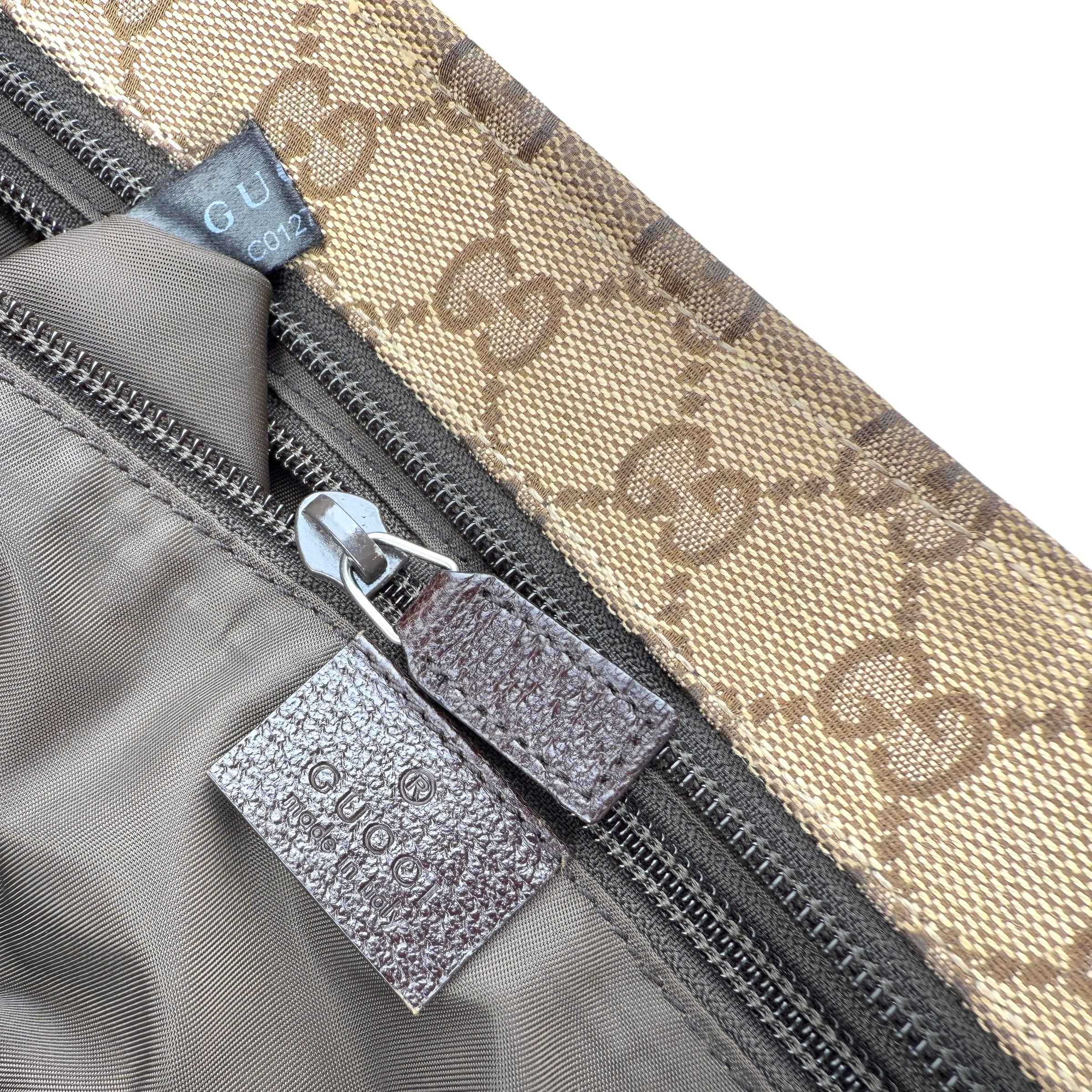 Gucci Beige/Brown GG Canvas and Leather Diaper Tote