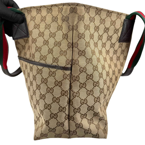 Gucci Beige/Brown GG Canvas and Leather Diaper Tote