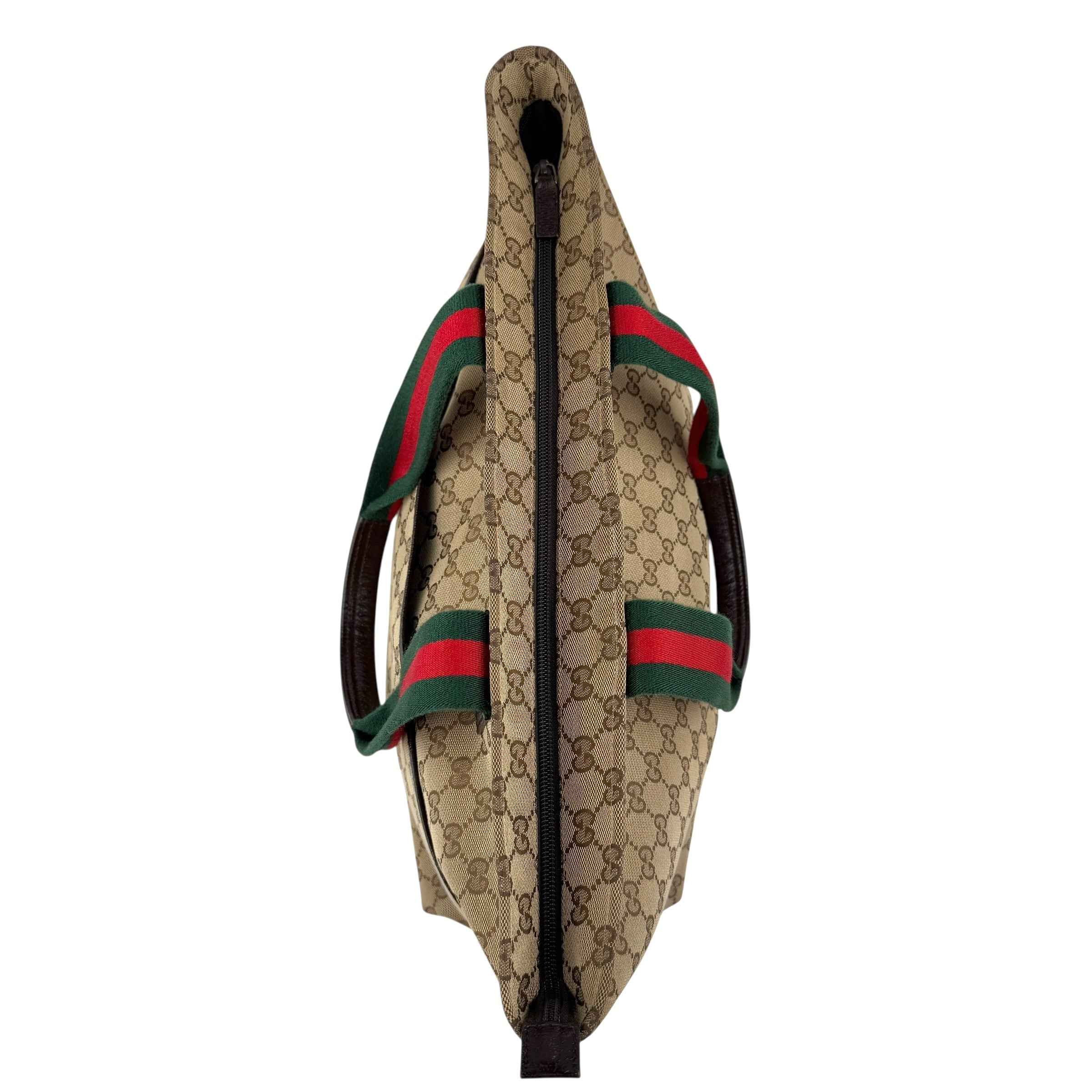Gucci Beige/Brown GG Canvas and Leather Diaper Tote