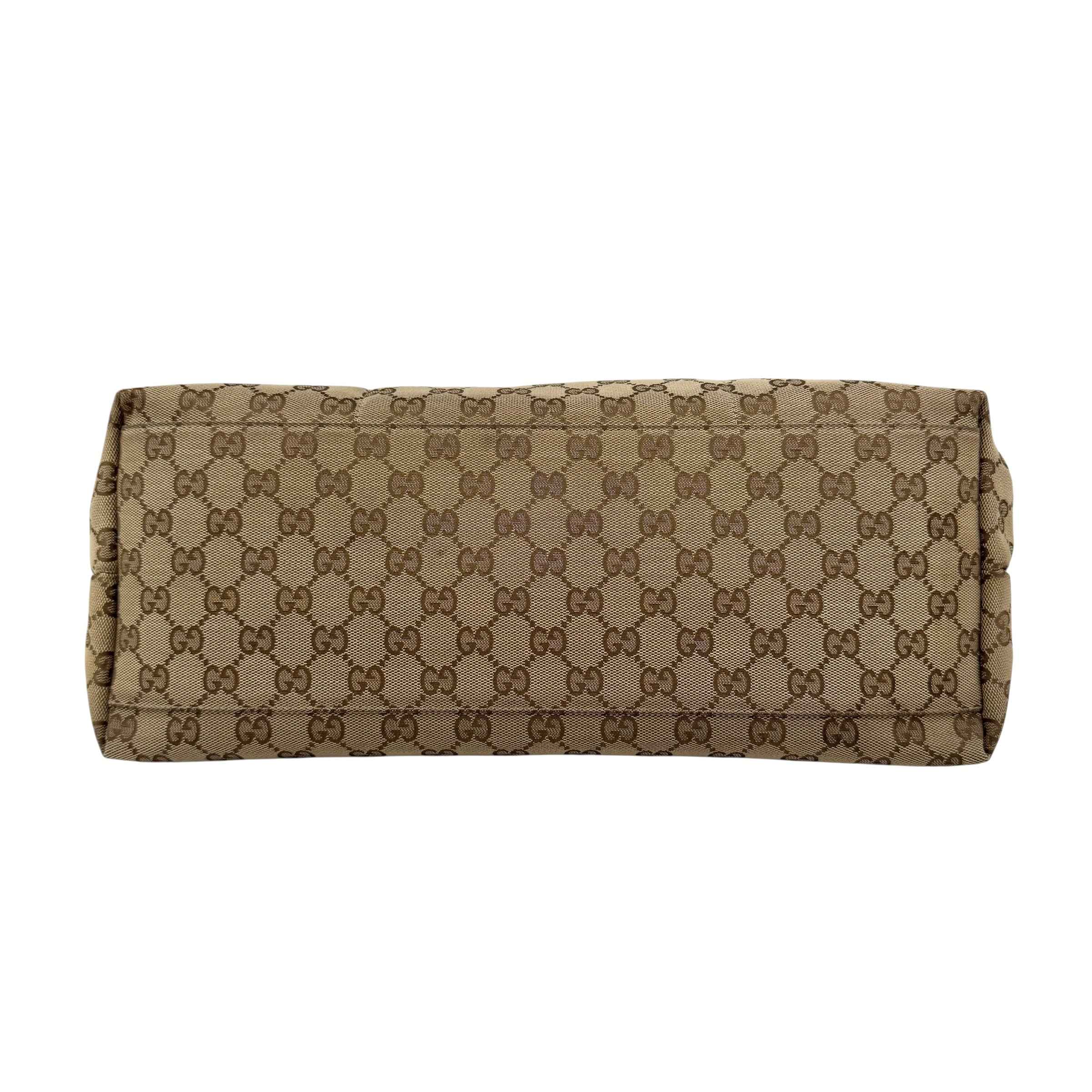 Gucci Beige/Brown GG Canvas and Leather Diaper Tote
