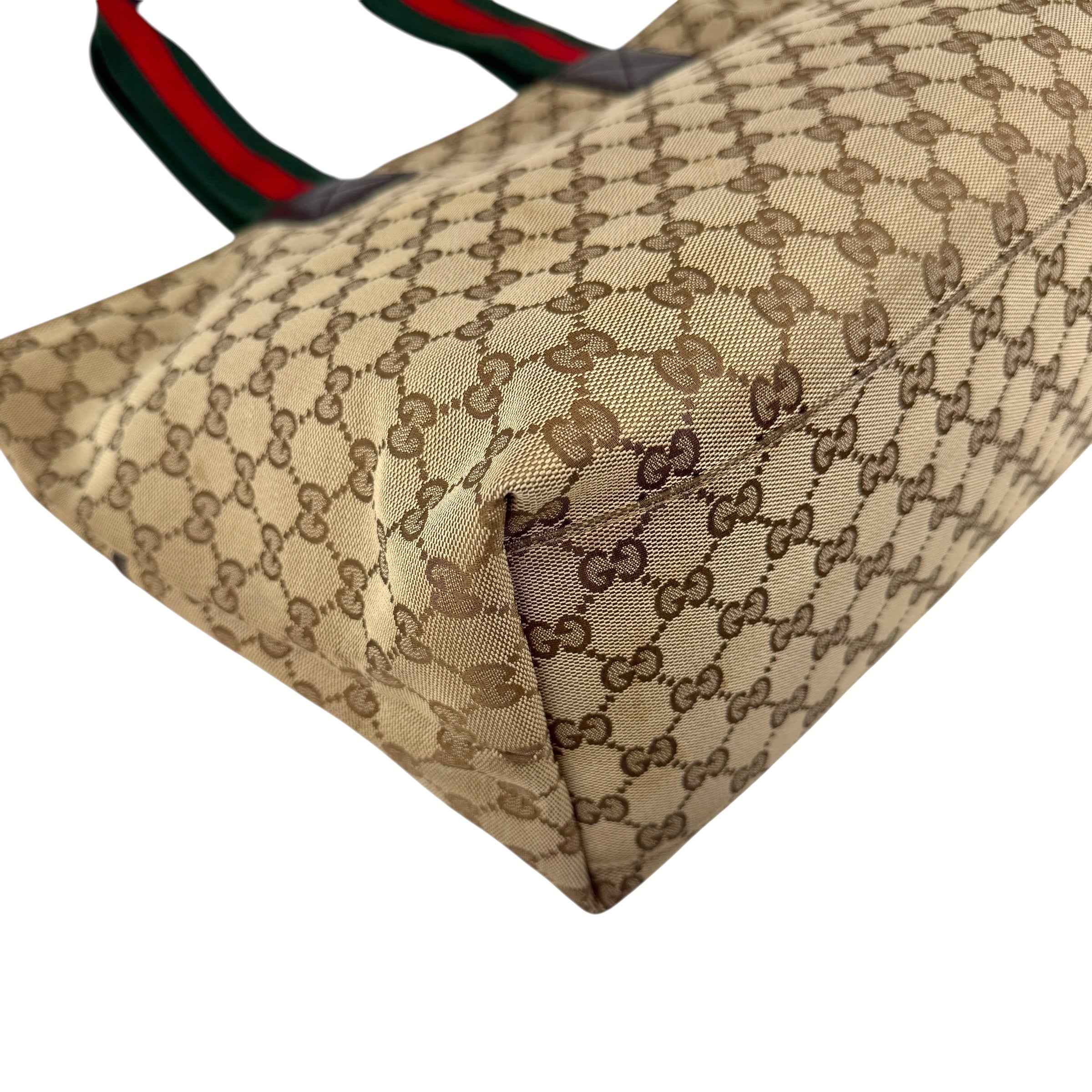 Gucci Beige/Brown GG Canvas and Leather Diaper Tote