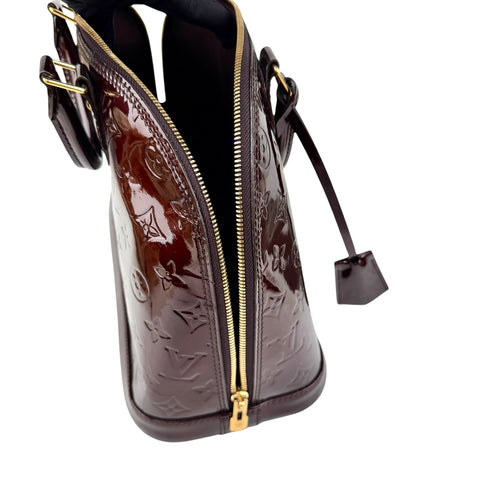 Pre-owned Louis Vuitton Amarante Monogram Vernis Alma Bag
